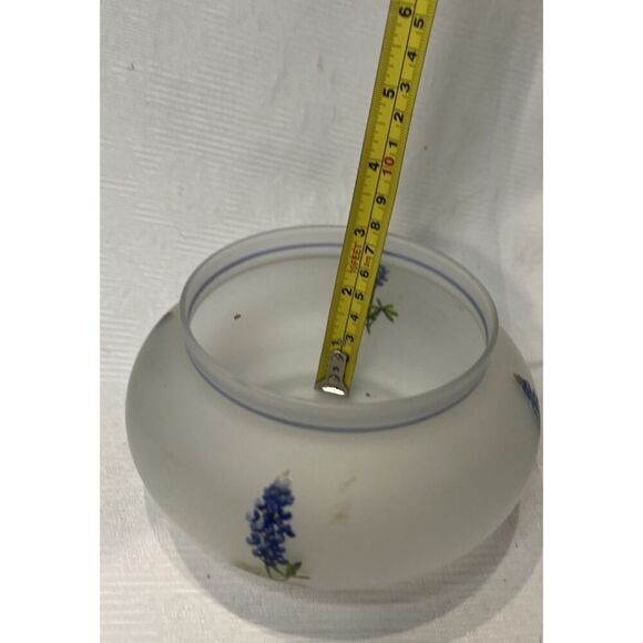 Viking USA Frosted Glass Jar Bell Lid Floral Design Crystal - Picture 5 of 6